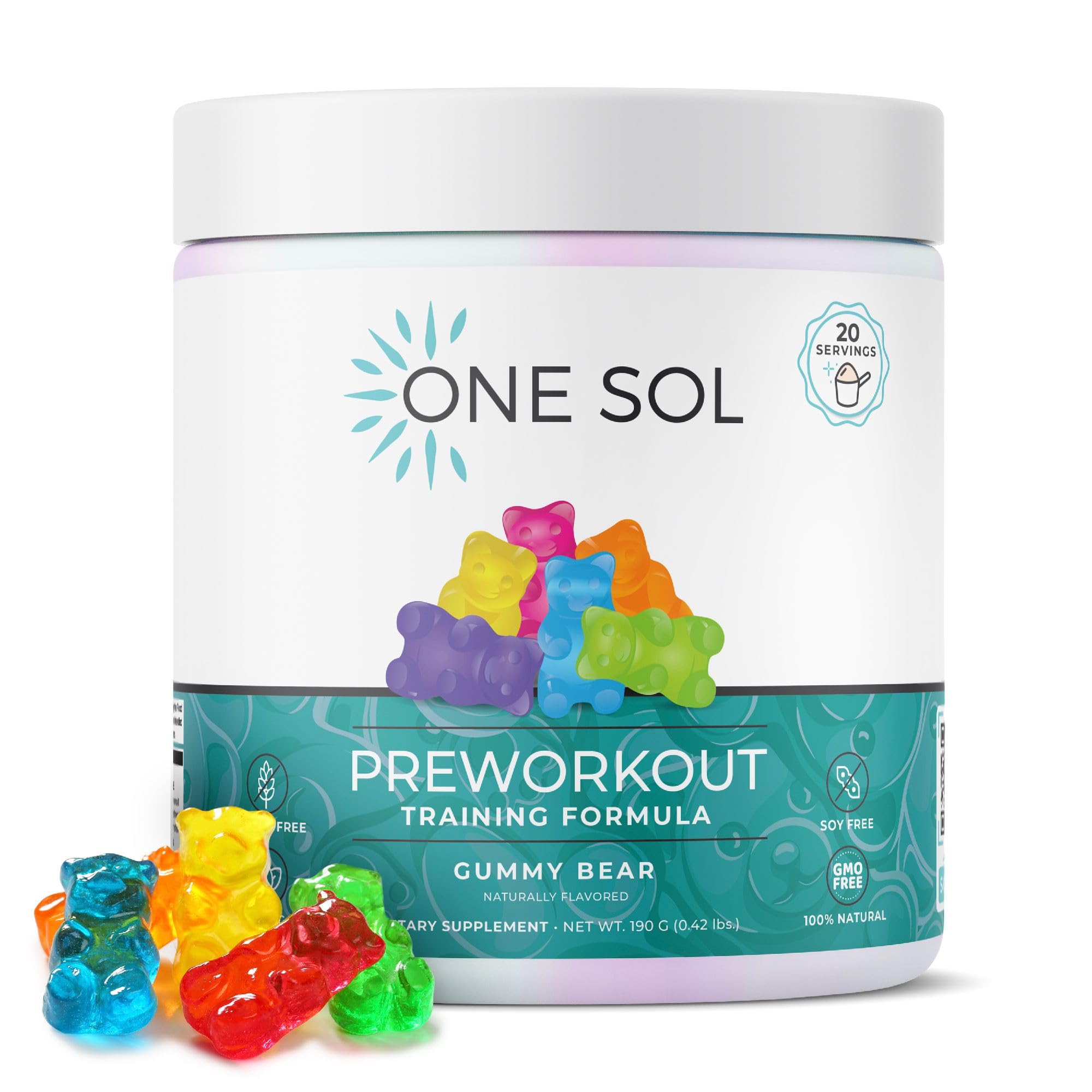 One Sol Pre-Workout for Women, Enhanced Pump & Focus, No Jitters Or Crash, Natural 