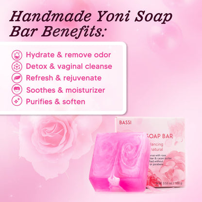 Feminine Wash & Yoni Oil & Yoni Soap Set for Women, Yoni Wash for Vaginal Ph Balance Remove Odor