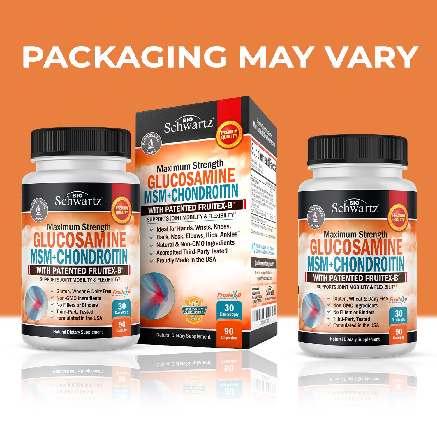 Glucosamine Chondroitin MSM 2110mg - Joint Support Supplement with Turmeric BioSchwartz