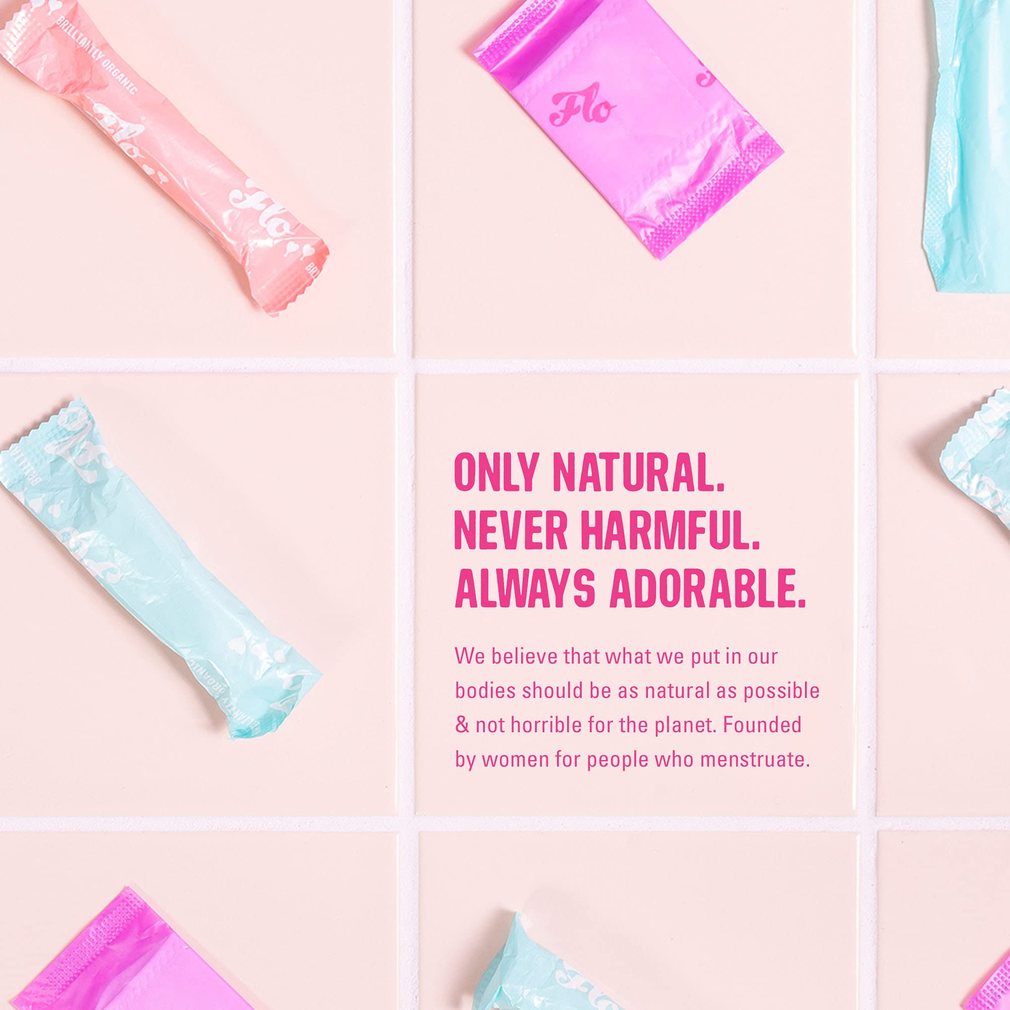 FLO - Organic Bamboo Daily Panty Liners, Plant-Based Cotton, Biodegradable FLO