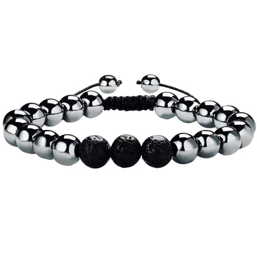 RENZHI-Magnetic Hematite Bracelet–Beaded Magnetic Bracelets for Men and Women
