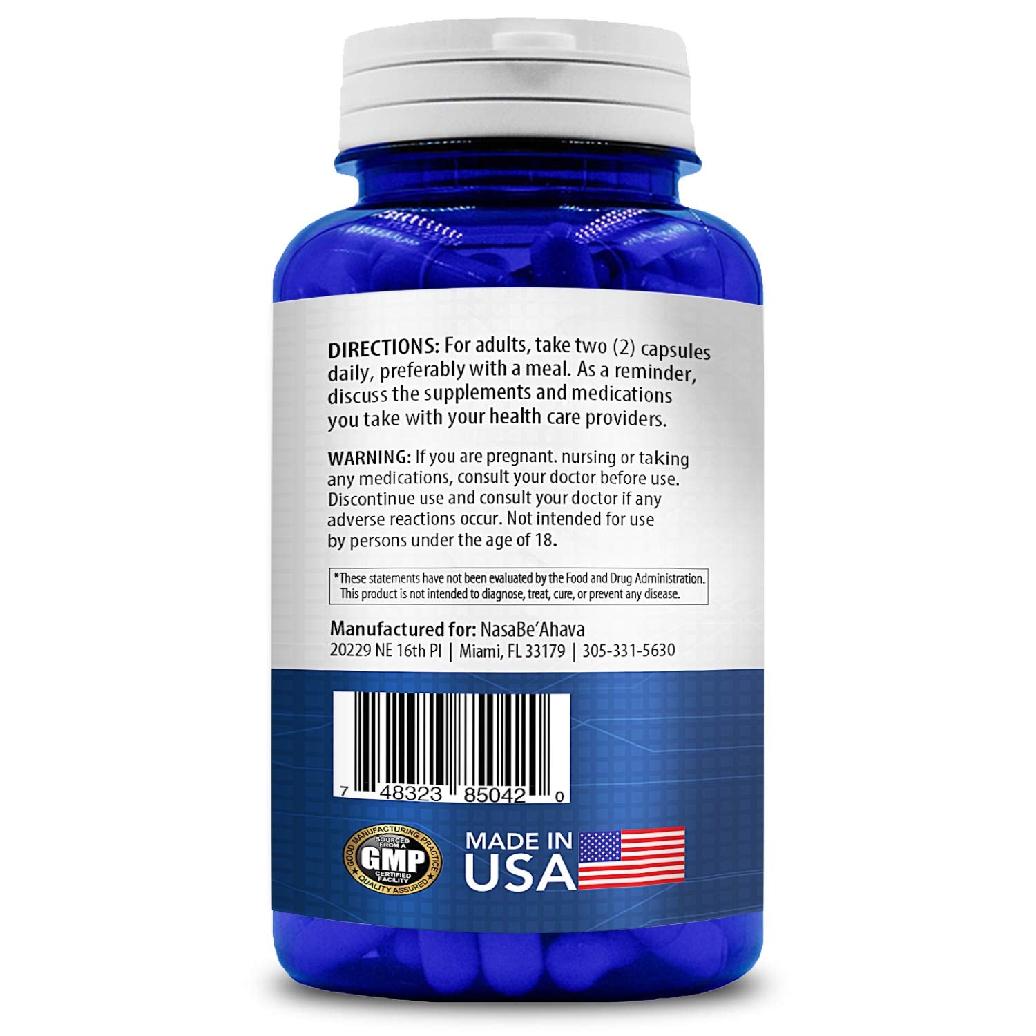 NASA Beahava 100% Pure Resveratrol - 1000mg Per Serving Max Strength (180 Capsules) NasaBeahava