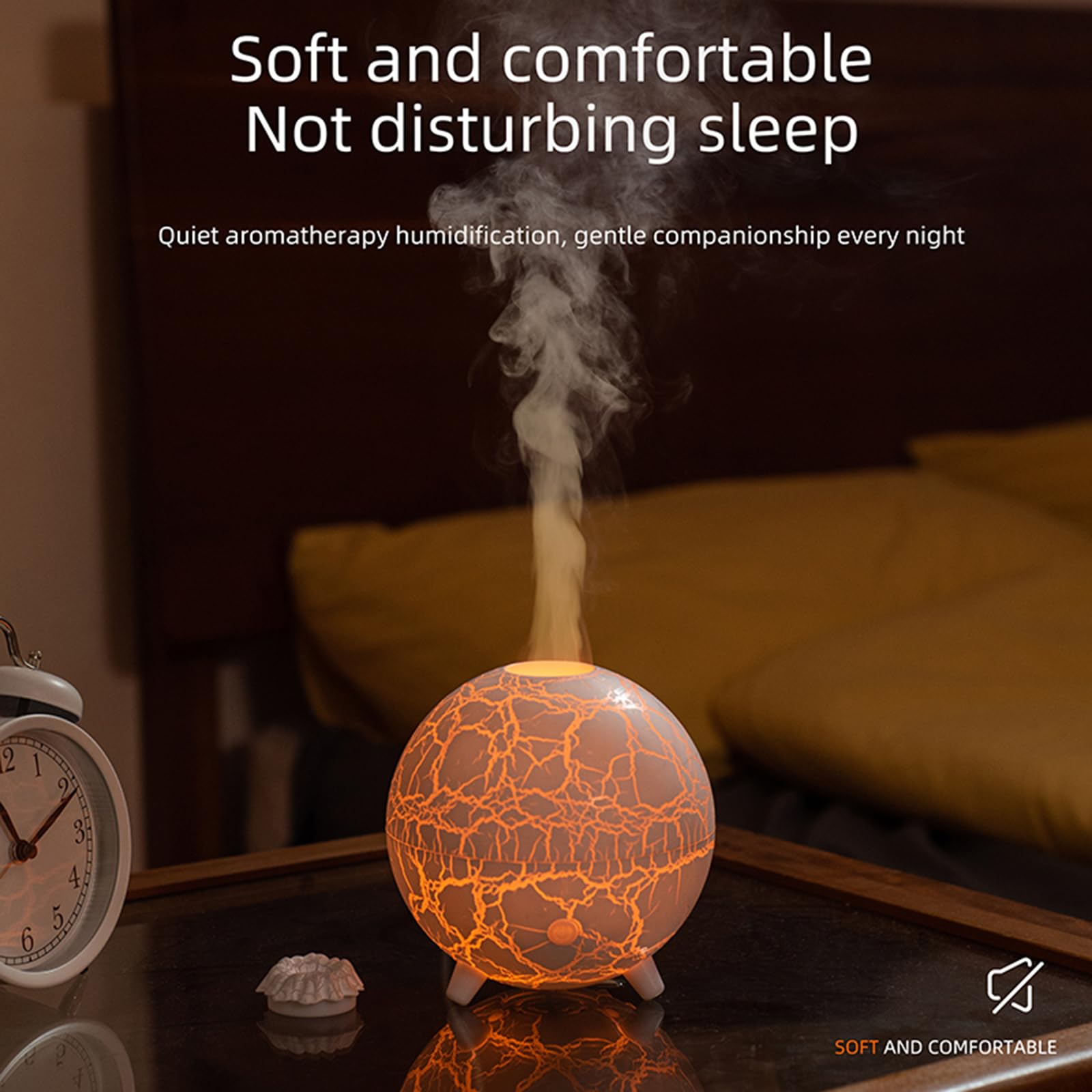 Volcano Humidifier Flame Aromatherapy Diffuser, 7 Colors Flame 200ml Essential Oil Diffusers cjc
