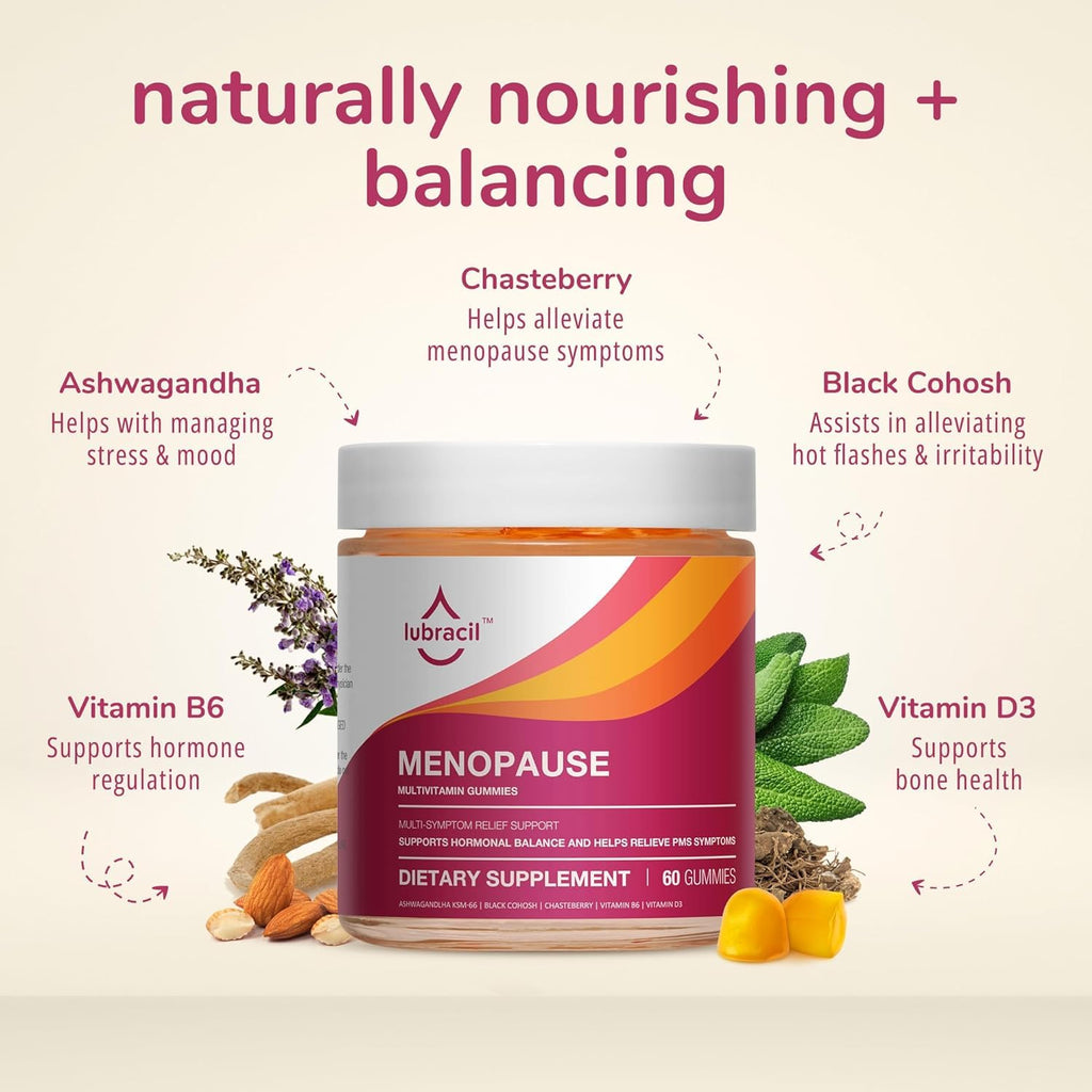Lubracil - Menopause Gummies - Women's Natural Hormone-Free Daily Dietary Supplement