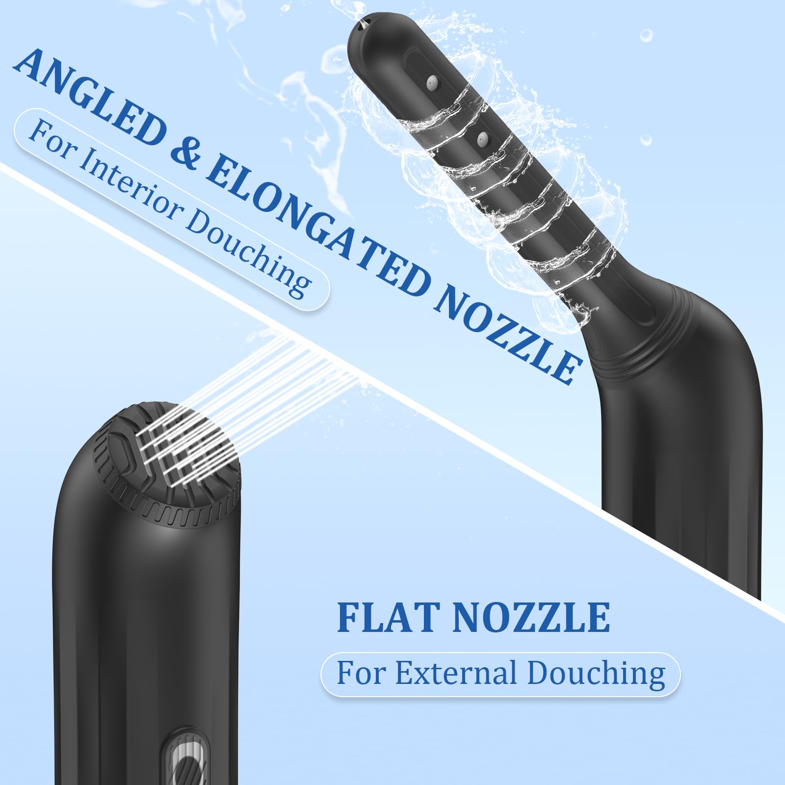 Enema Douches for Men Women, Automatic Anal Douche Cleaner with 3 Speeds, Silicone Enema Nozzles Dsovill