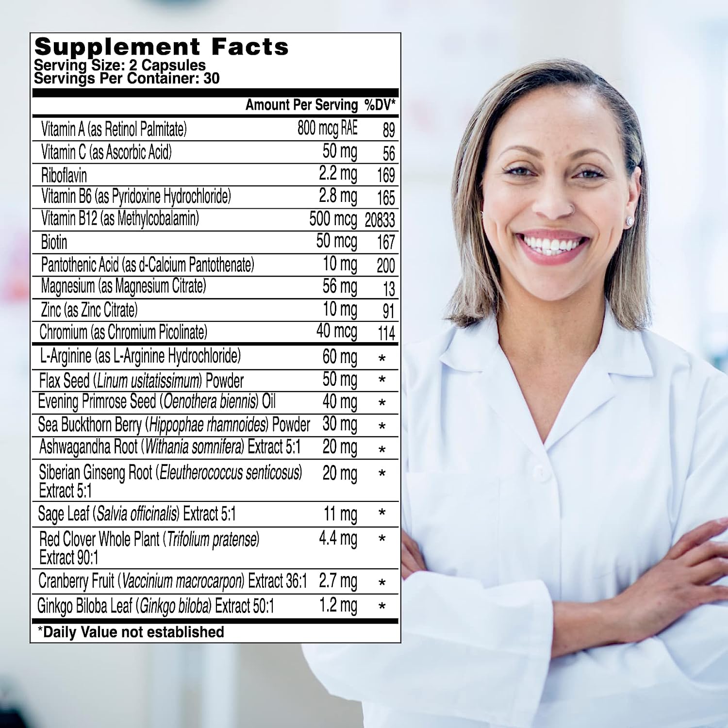 Health & Her Menopause Supplements For Women, Multi-Nutrient, Menopause Support Health and Her