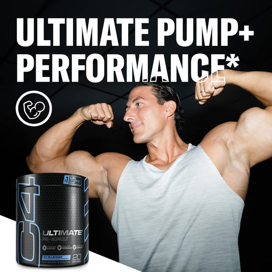 Cellucor C4 Ultimate Pre Workout Powder ICY Blue Razz - Sugar Free Preworkout