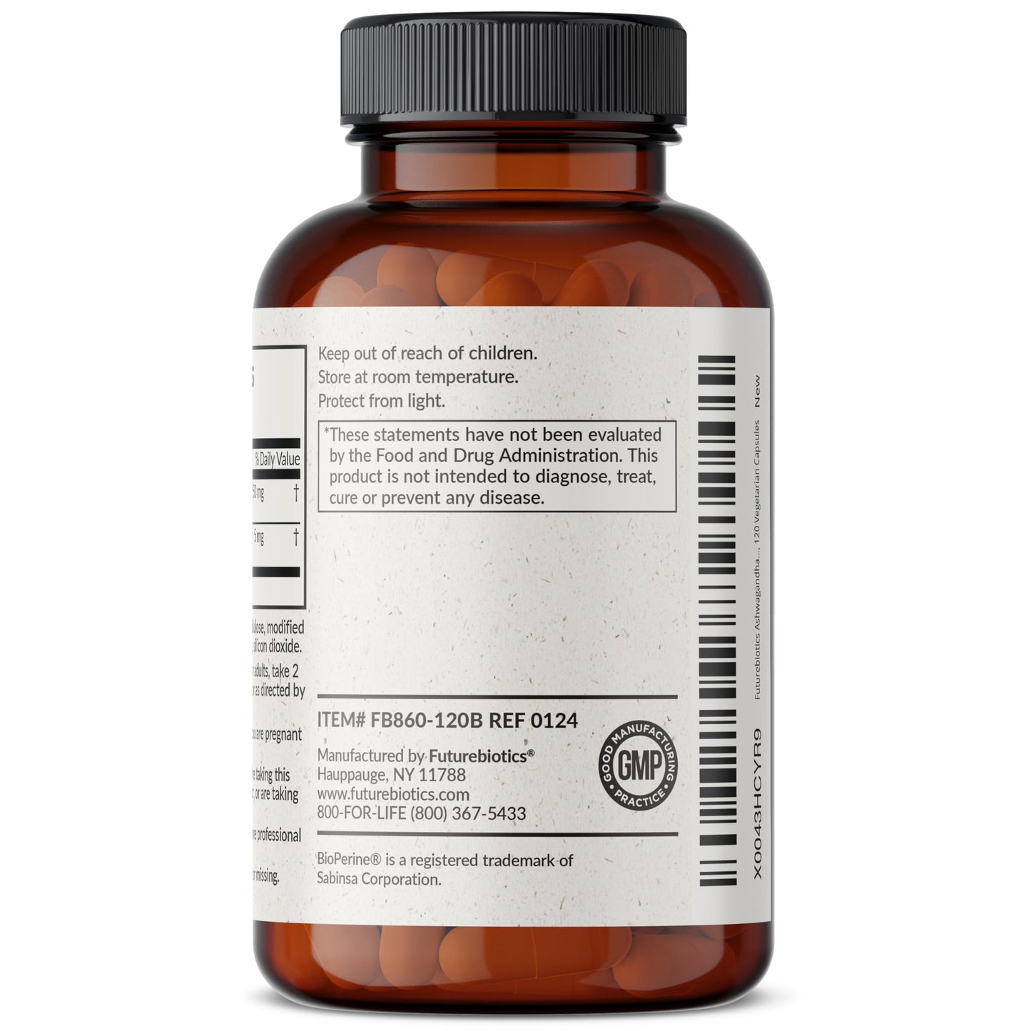 Futurebiotics Ashwagandha Extra Strength Stress & Mood Support with BioPerine