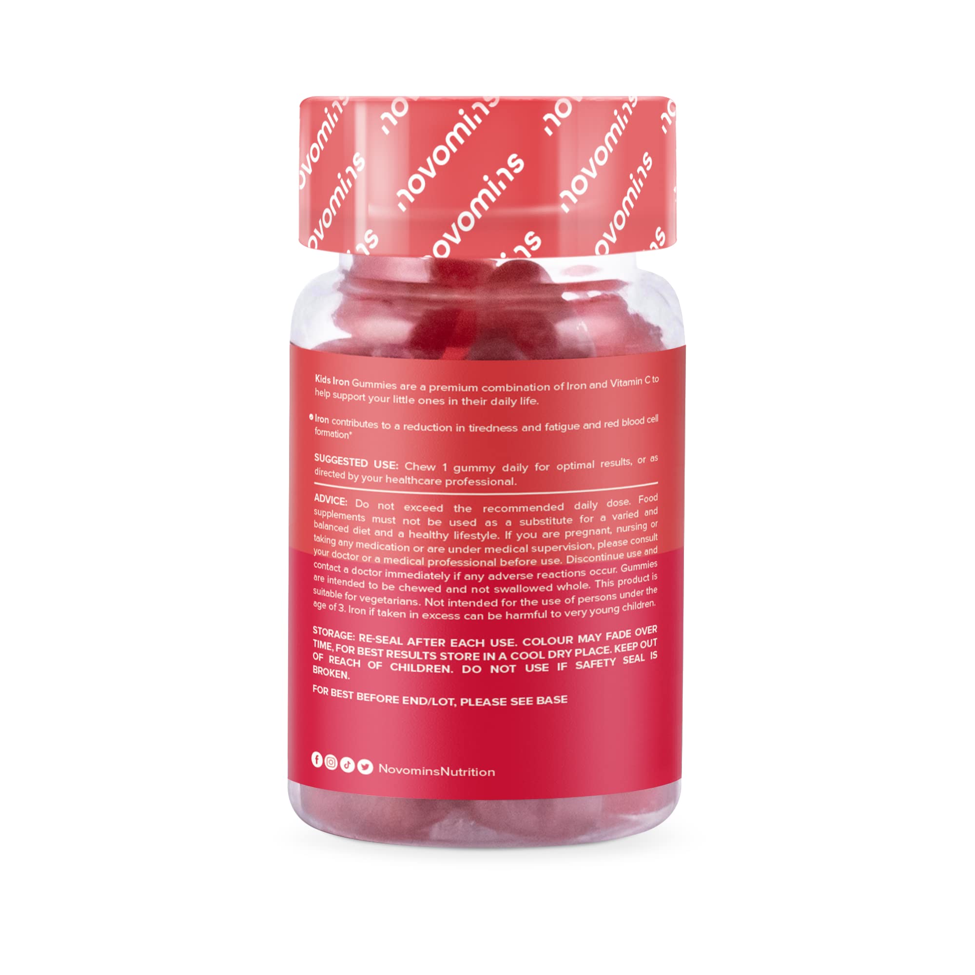 Kids Iron Gummies – Iron Supplement for Kids – Energy & Immune System – Vegan