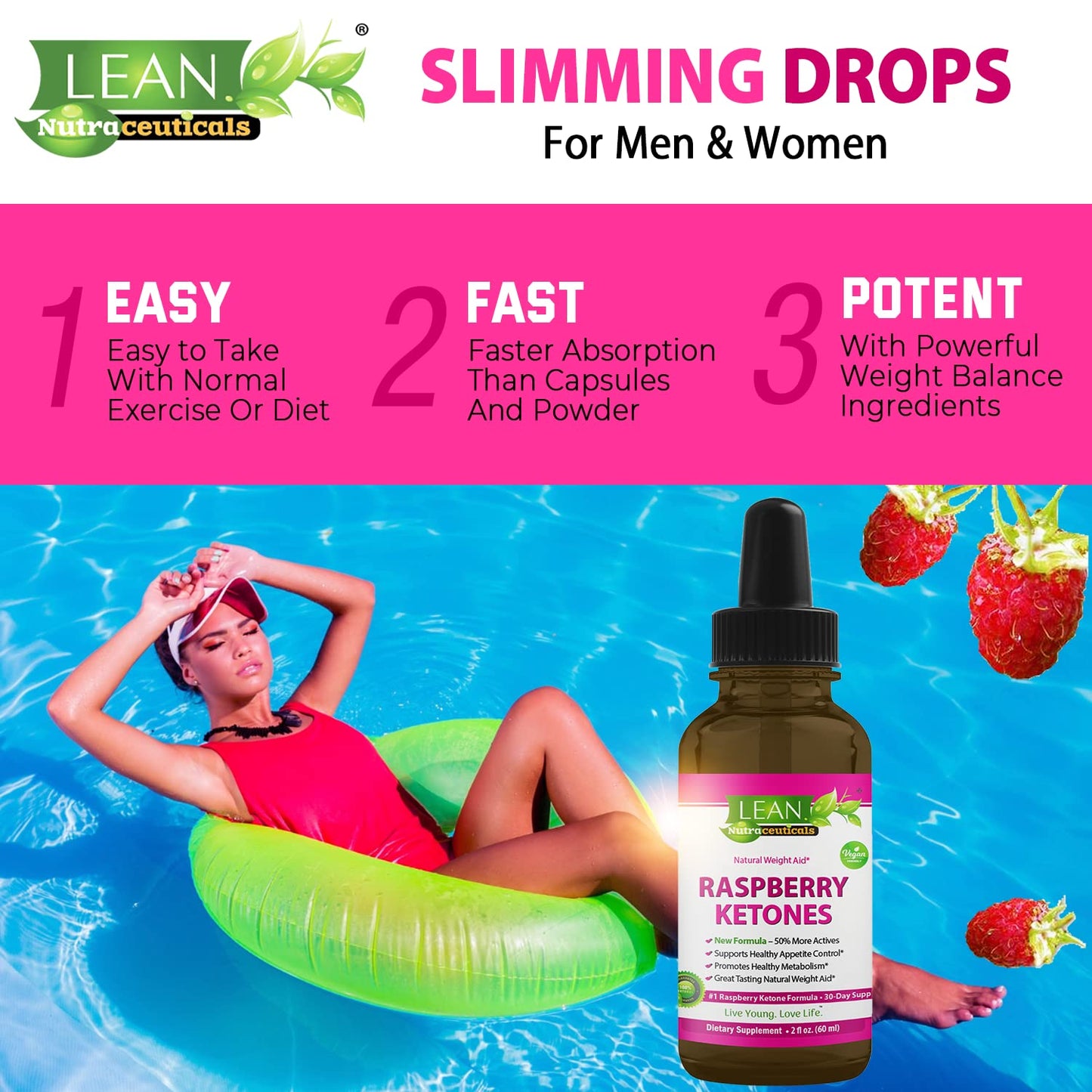 Weight Loss Perfect Keto Raspberry Ketone Drops, Appetite Suppressant Fat Burner