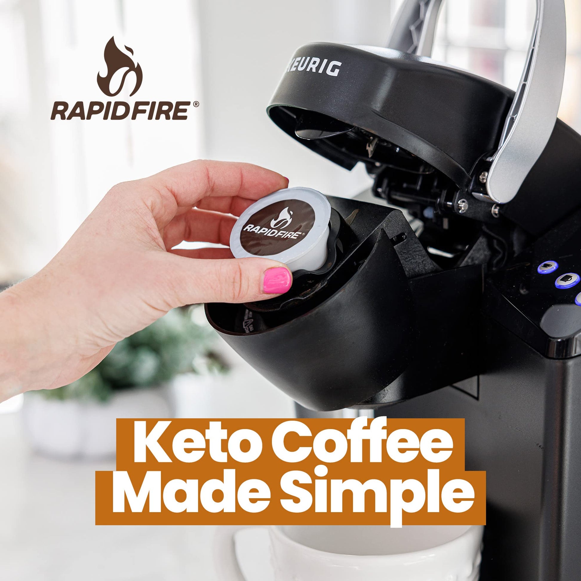 Rapidfire French Vanilla Ketogenic High Performance Keto Coffee Pods, Supports Energy Rapid Fire
