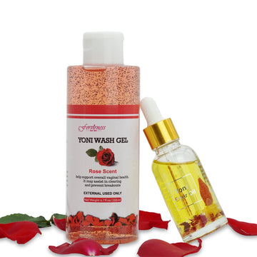 forvirness Feminine Wash & Natural Yoni Oil Set, Vaginal Wash with Cleaning Factor - Remove Odor