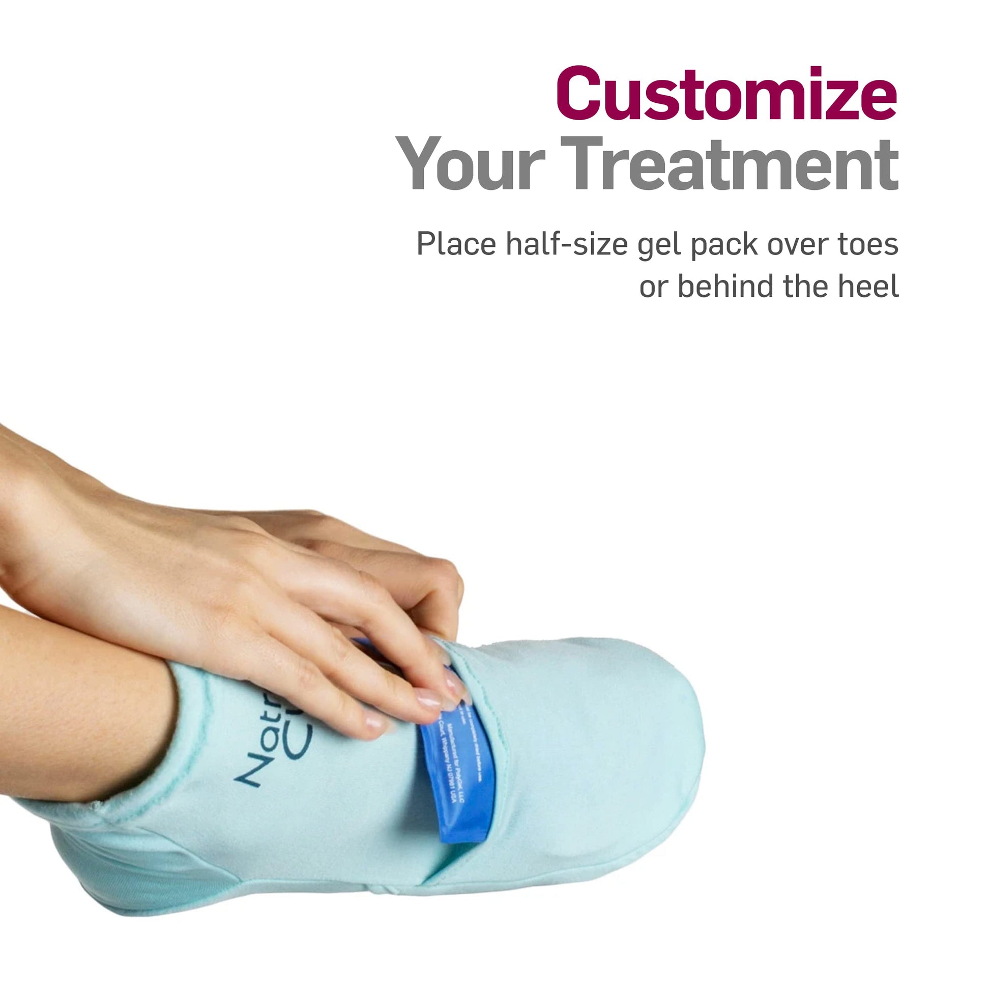 NatraCure Cold Therapy Socks - Reusable Gel Ice Frozen Slippers for Feet NatraCure