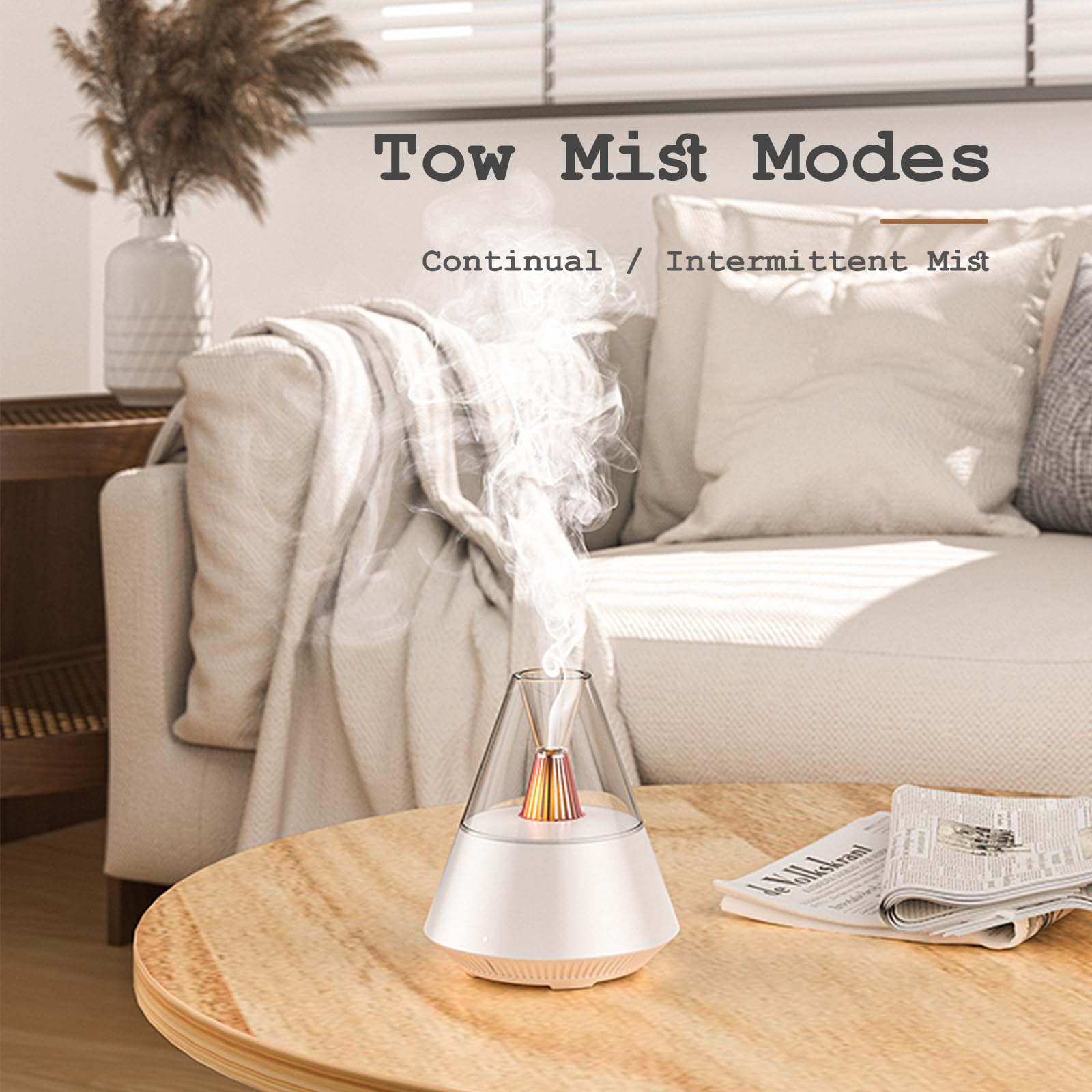 TriPro Essential Oils Aroma Diffuser,Portable Humidifier with Cool Mist and Warm Light Effect,Remote Control TriProC