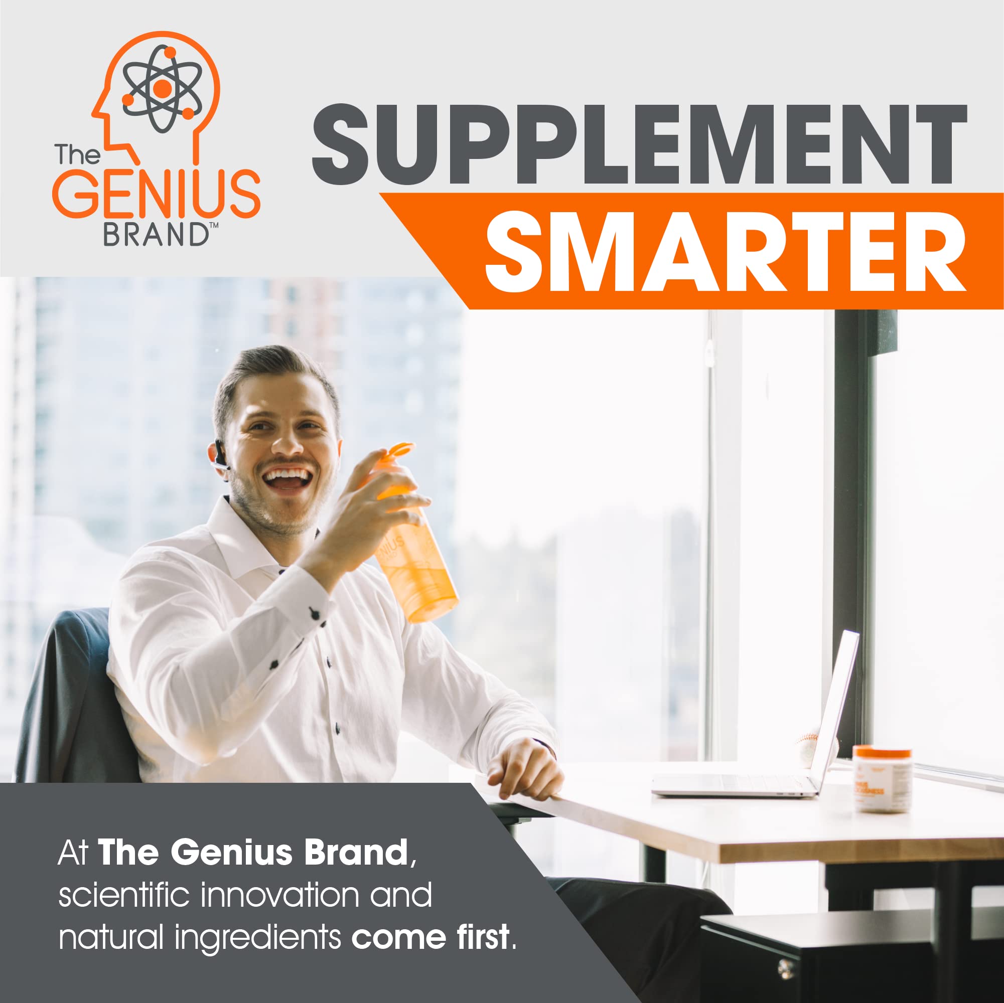 Genius Caffeine Pills 100mg, Extended-Release Microencapsulated Caffeine Pills The Genius Brand