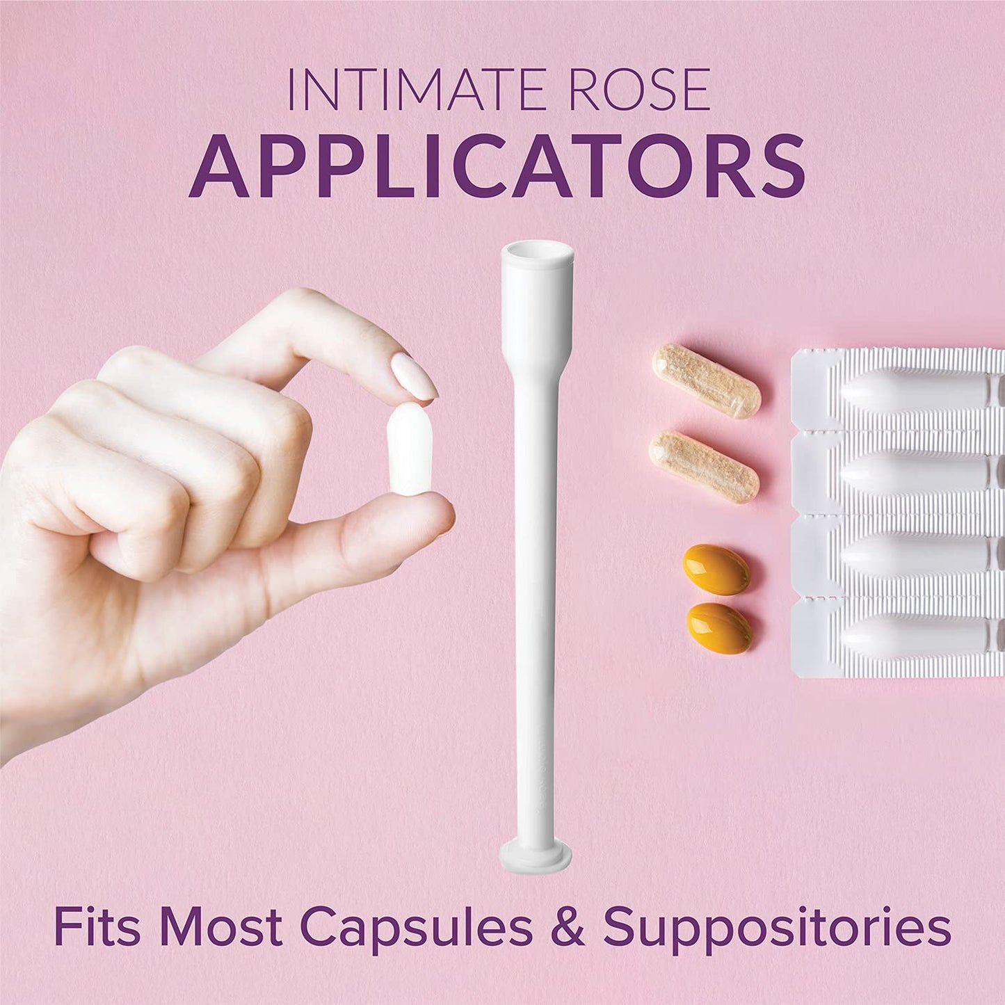 Intimate Rose 15 Count Vaginal Suppository Applicator - Fits Most Boric Acid Suppositories & Vaginal