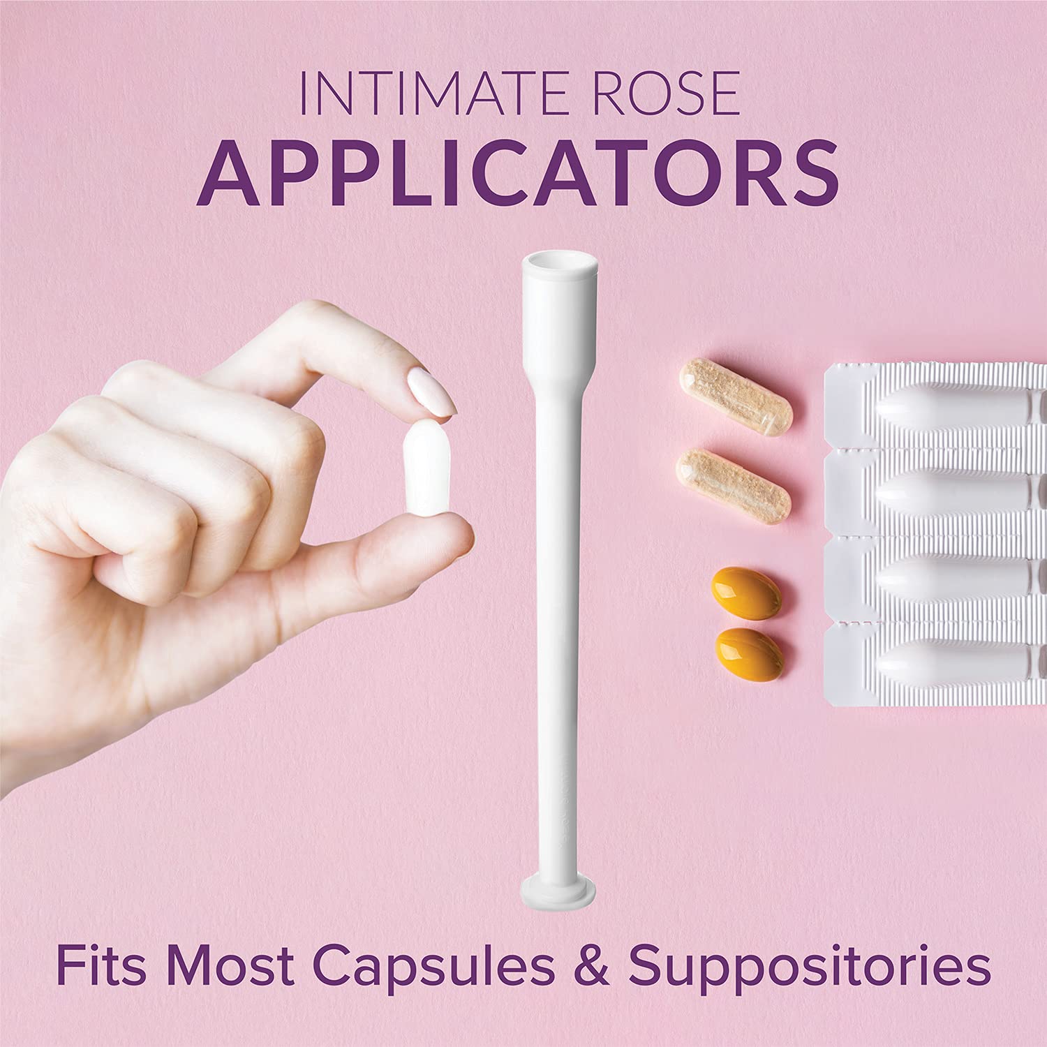 Intimate Rose 15 Count Vaginal Suppository Applicator - Fits Most Boric Acid Suppositories & Vaginal Intimate Rose