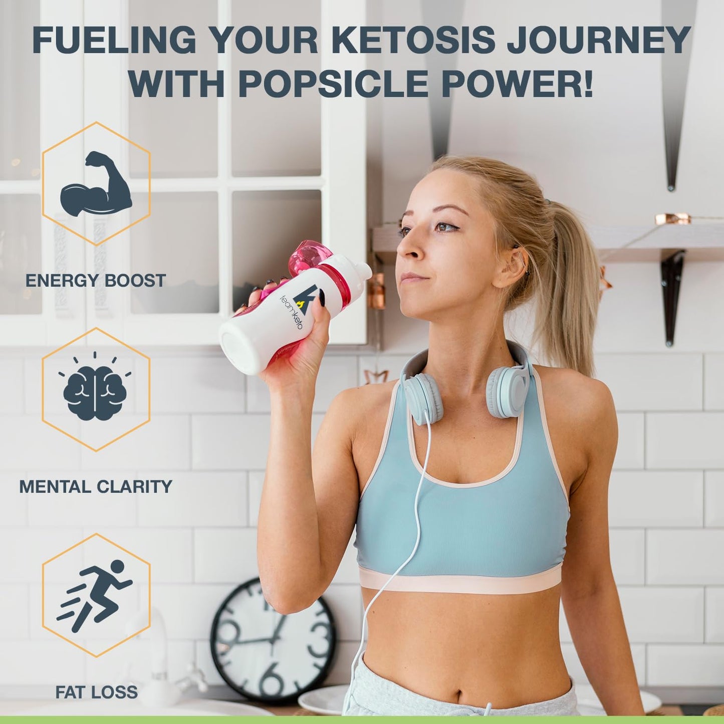 TeamKeto exogenous Ketones Powder, Pure Keto BHB Salts | Dairy & Gluten Free-Best Keto