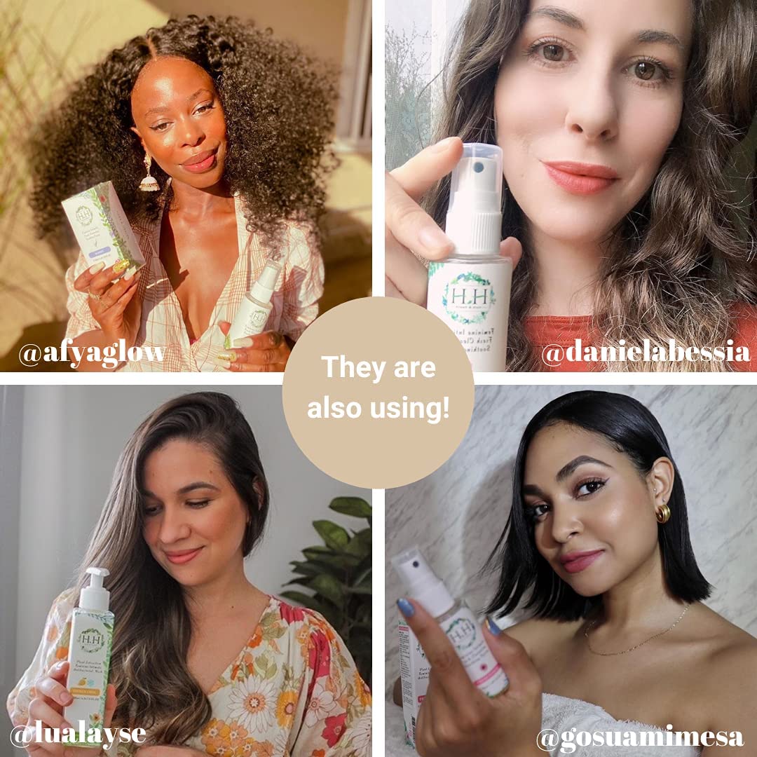 HH Herb&Health Feminine Deodorant Spray - Natural Essential Oil Intimate Soothing Mist - Floral HH Herb & Health