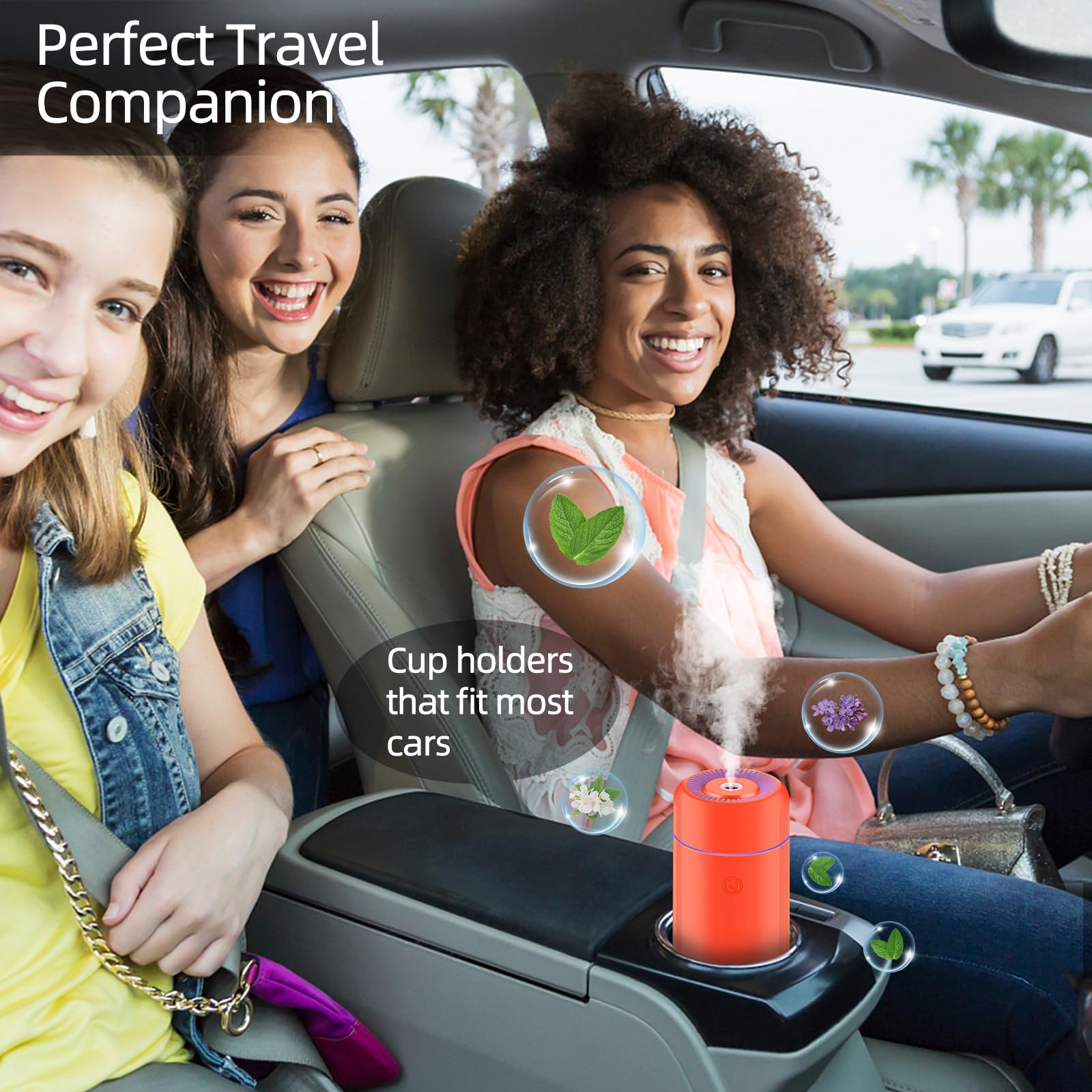 CHOUWEEK Car Essential Oil Diffuser, Mini Portable Air Diffuser for Aromatherapy, Small USB CHOUWEEK