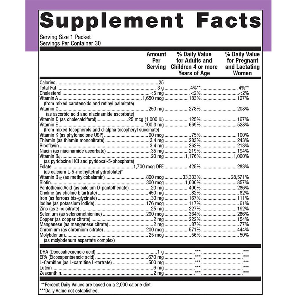 Metagenics PlusOne Daily Prenatal Packs (30 Packets)