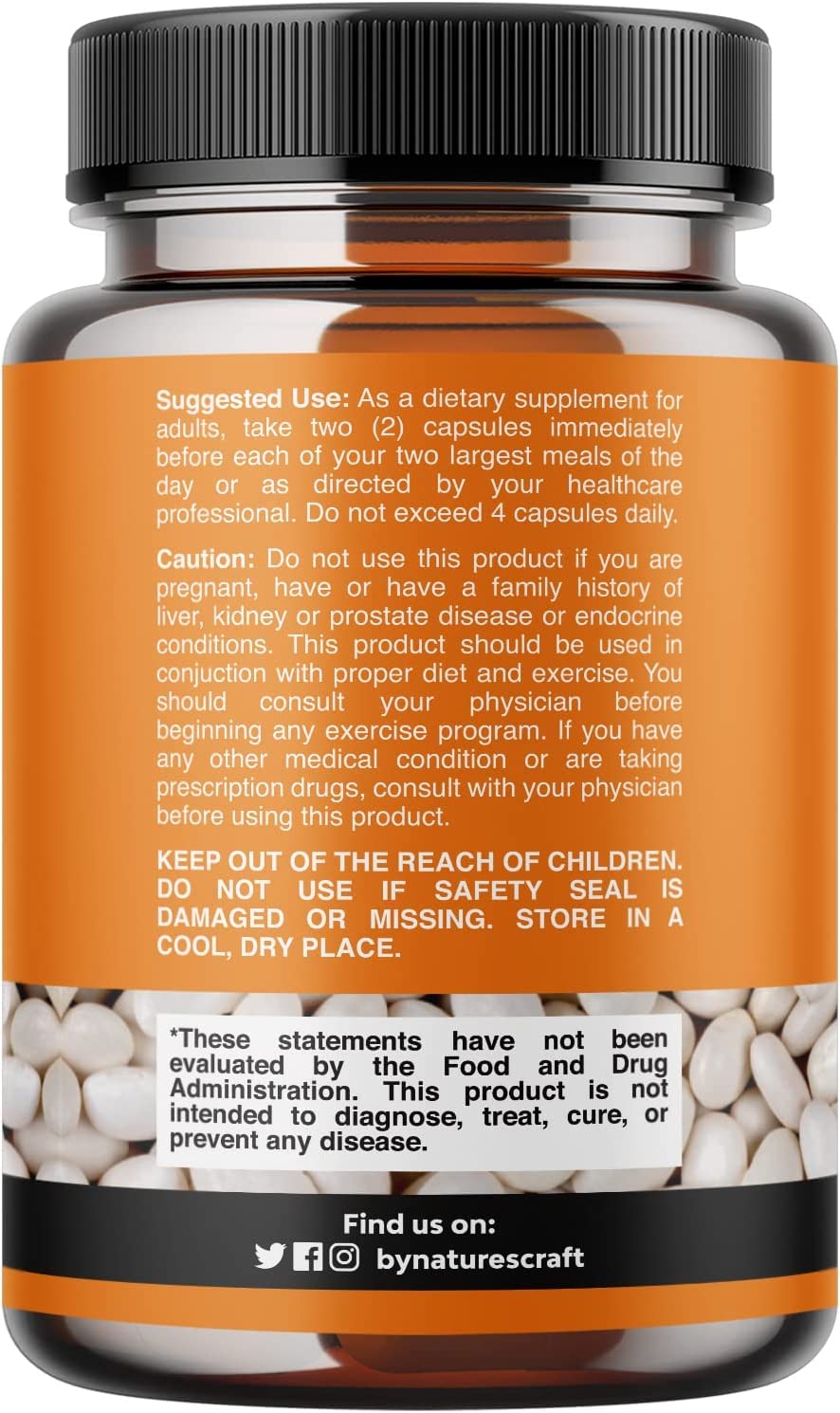 Natural White Kidney Bean Extract - White Kidney Bean Energy Booster AMPK Activator Natures Craft