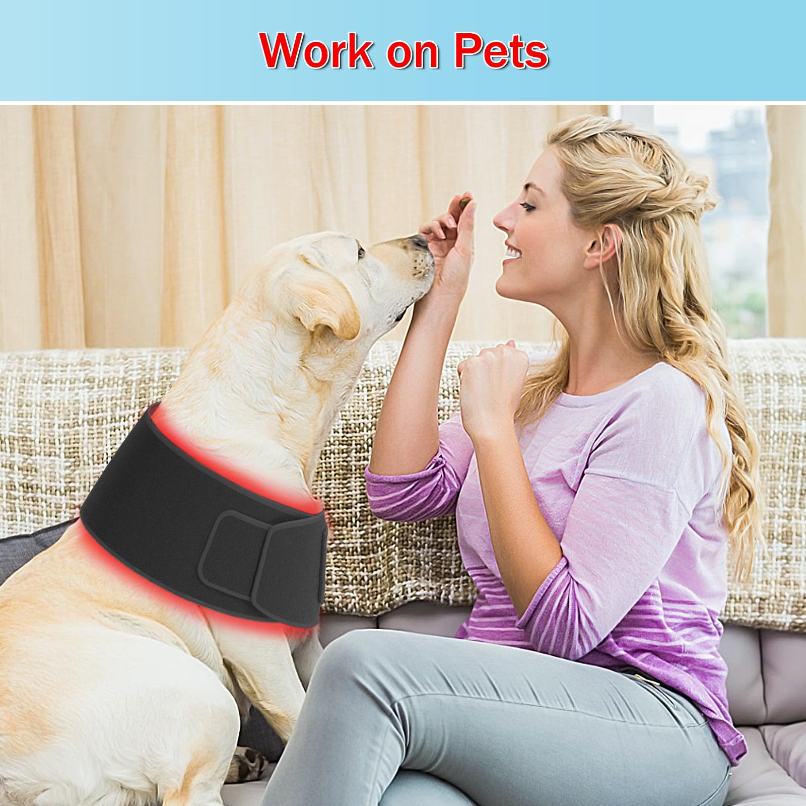 Red Light Therapy Belt Near-Infrared-Light Therapy Wrap for Body Wearable Large Pad Aptoyu