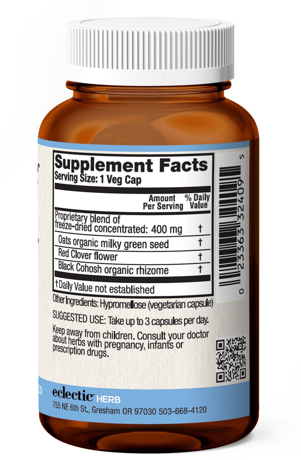 Eclectic Institute Raw Fresh Freeze-Dried Menopause Support | 45 CT (400 mg) ECLECTIC INSTITUTE