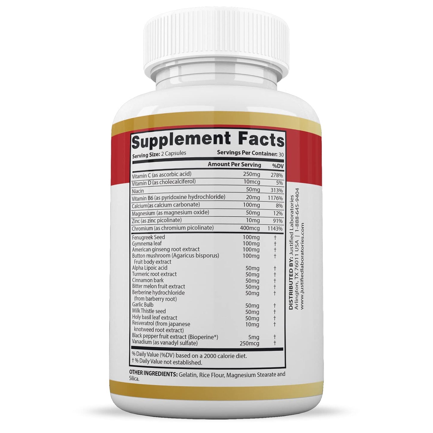 Justified Laboratories (3 Pack Blood Balance Max 1295MG Formula Supplement Pills