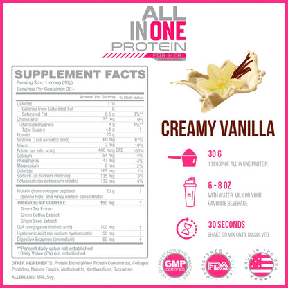 Forzagen All in One Protein for Her, Protein Powder for Women with Collagen Peptides