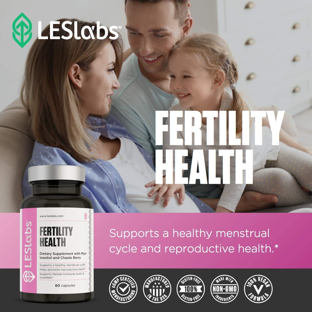 LES Labs Fertility Health – Cycle Regulation, Ovulation & Fertility Support, Hormonal Balance, Ovarian Health LES Labs