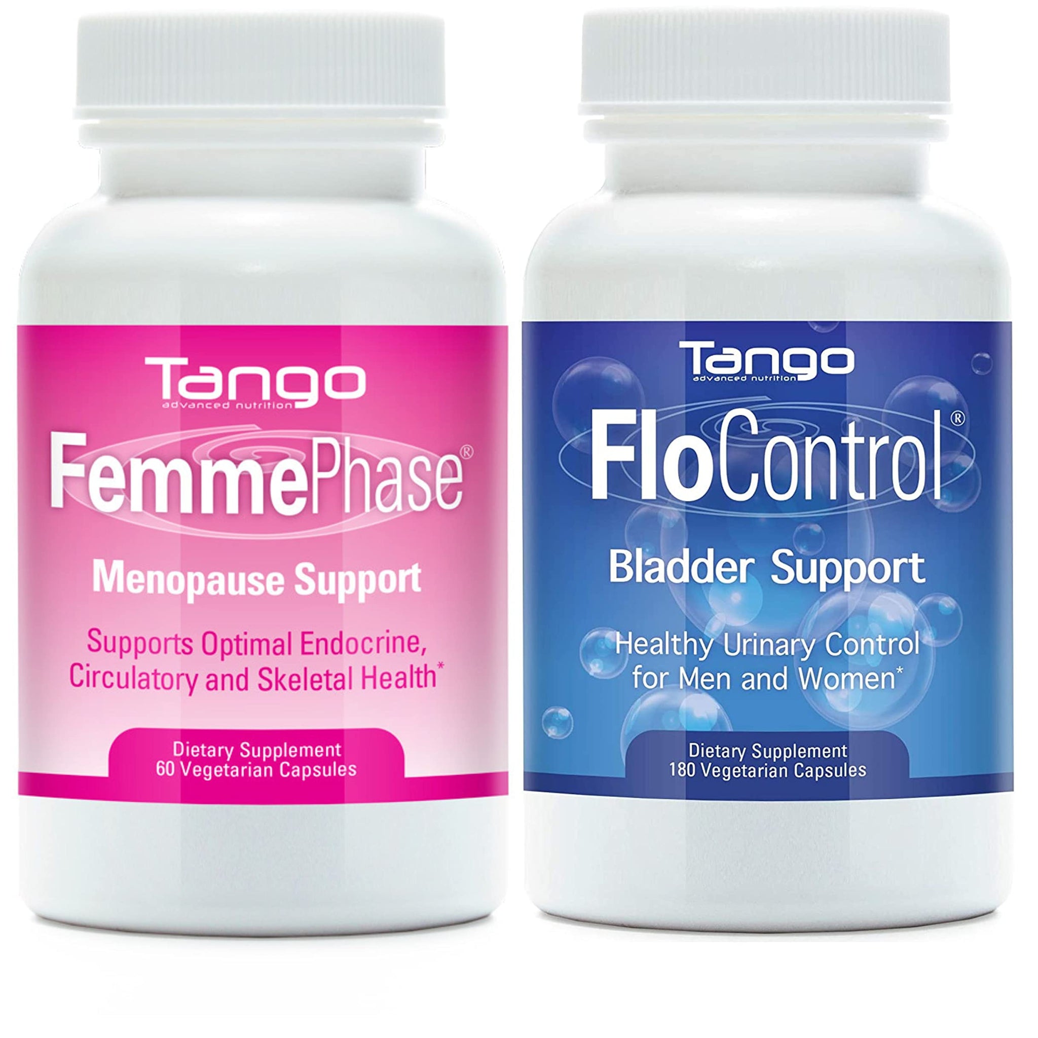 FloControl Natural Herbal Bladder Support Supplement and FemmePhase Advanced Menopause