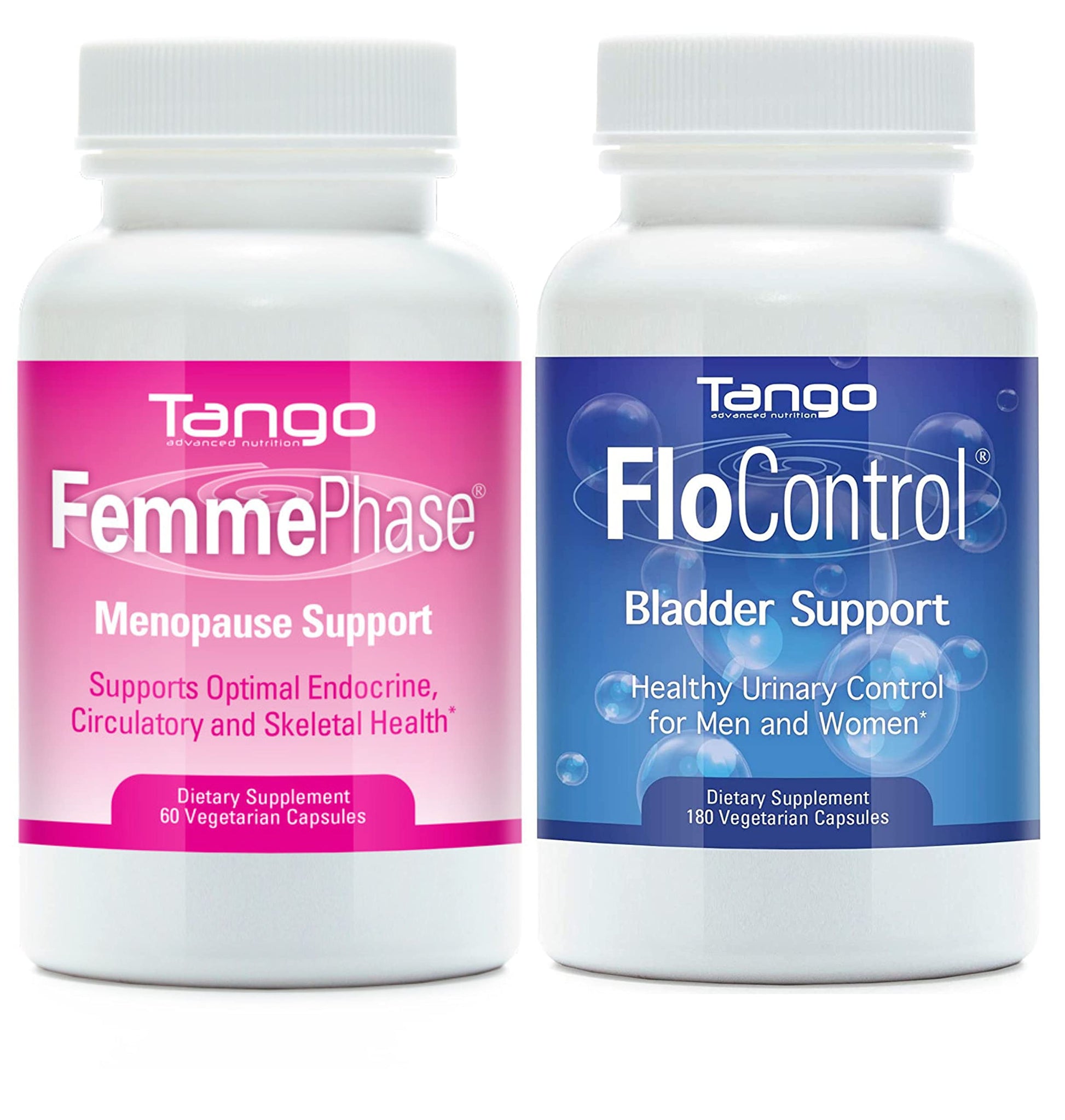 FloControl Natural Herbal Bladder Support Supplement and FemmePhase Advanced Menopause