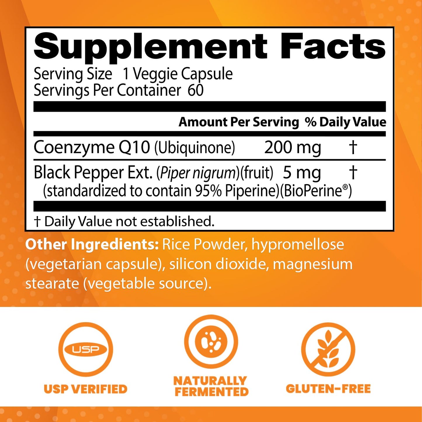 Doctor's Best High Absorption CoQ10 with BioPerine Gluten Free Naturally Fermented