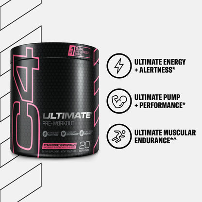 Cellucor C4 Ultimate Pre Workout Powder Strawberry Watermelon - Sugar Free