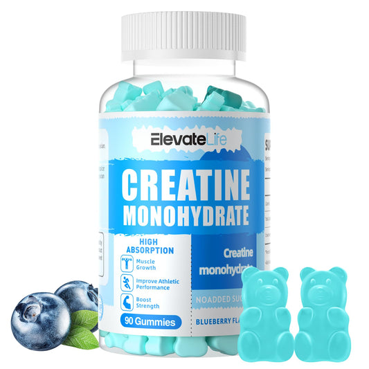 ElevateLife Creatine Monohydrate Gummies 5000mg for Men & Women, Chewables 