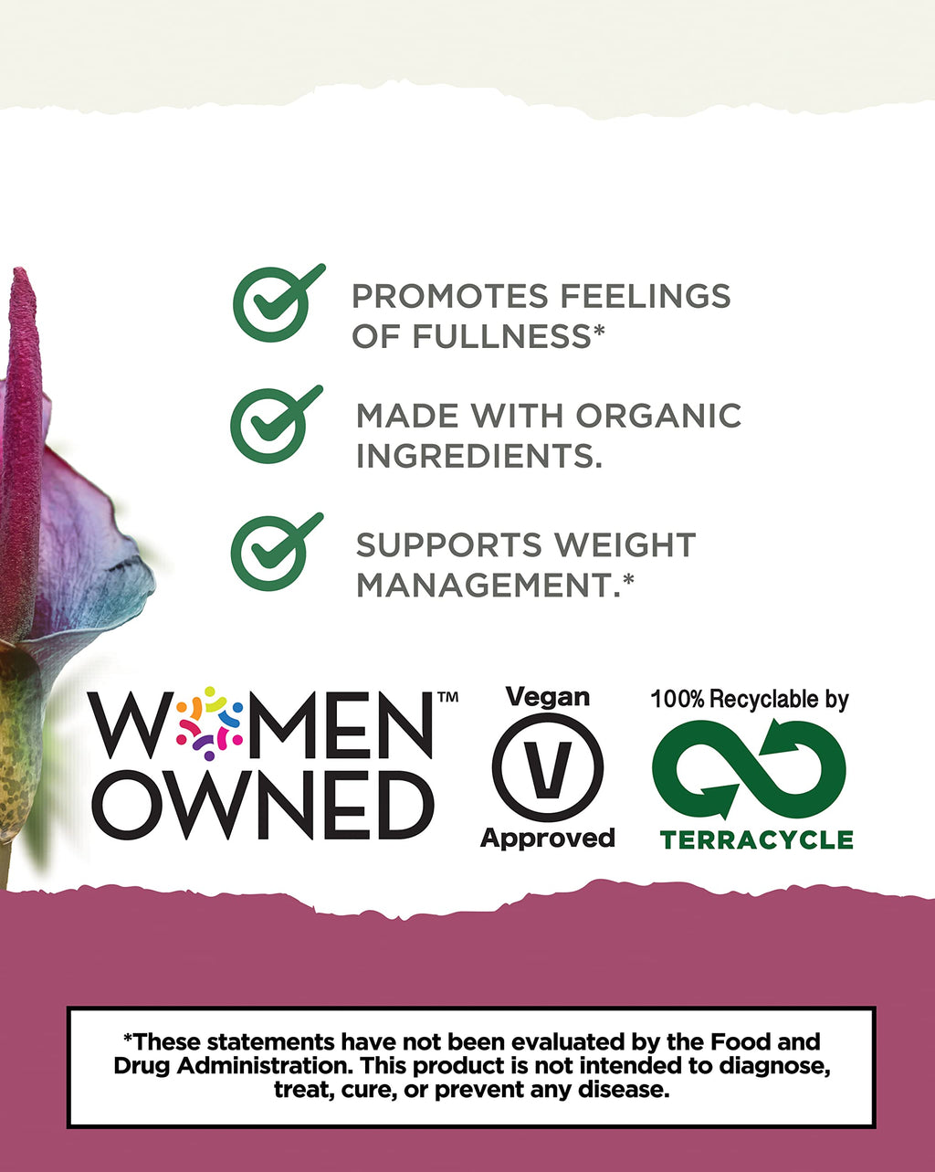 LEMONKIND Organic Zero Calorie Control - Healthy Supplement for Controling Snacking