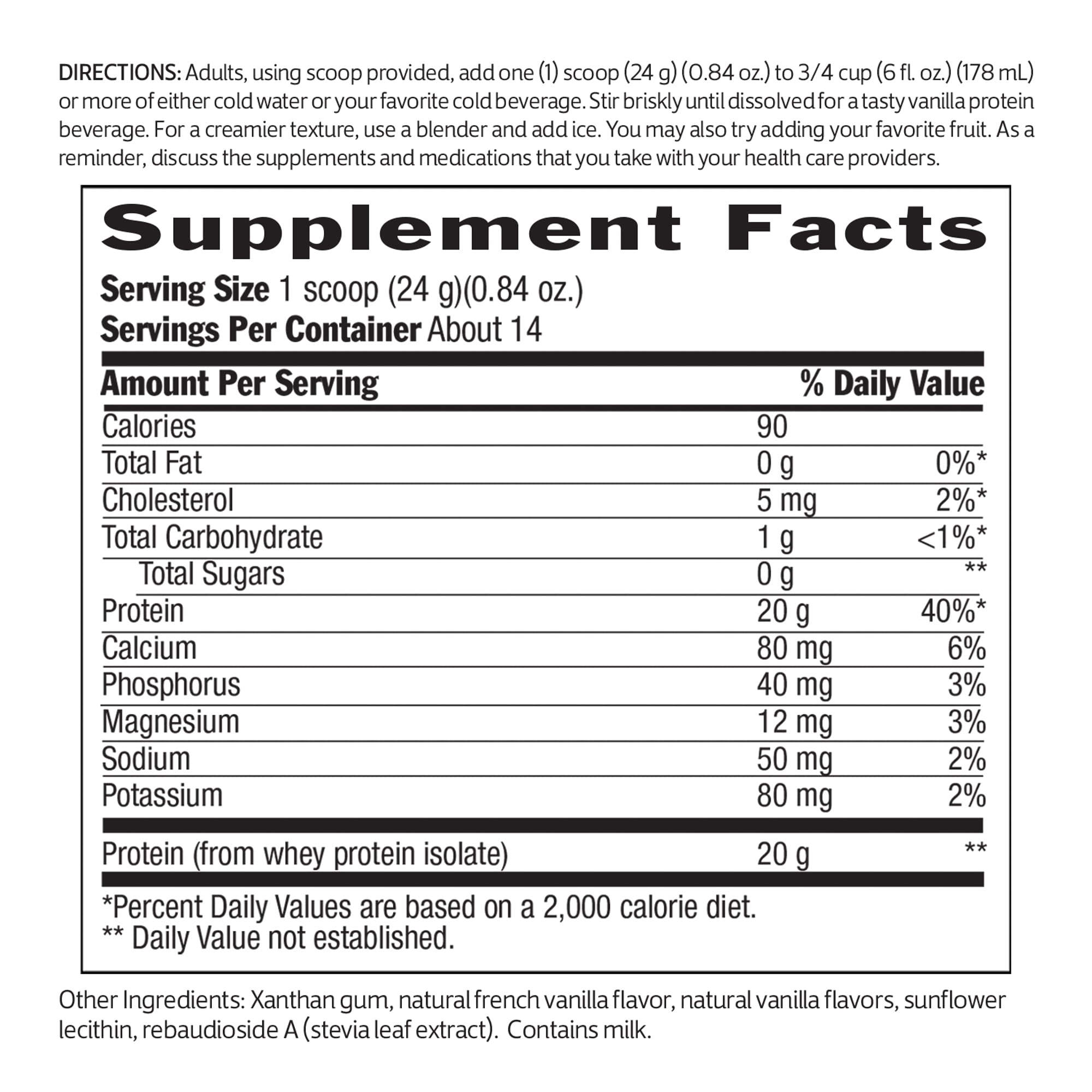 Biochem 100% Whey Sugar-Free Vanilla 20g, 11.8oz, Certified Vegetarian, Certified Gluten Biochem