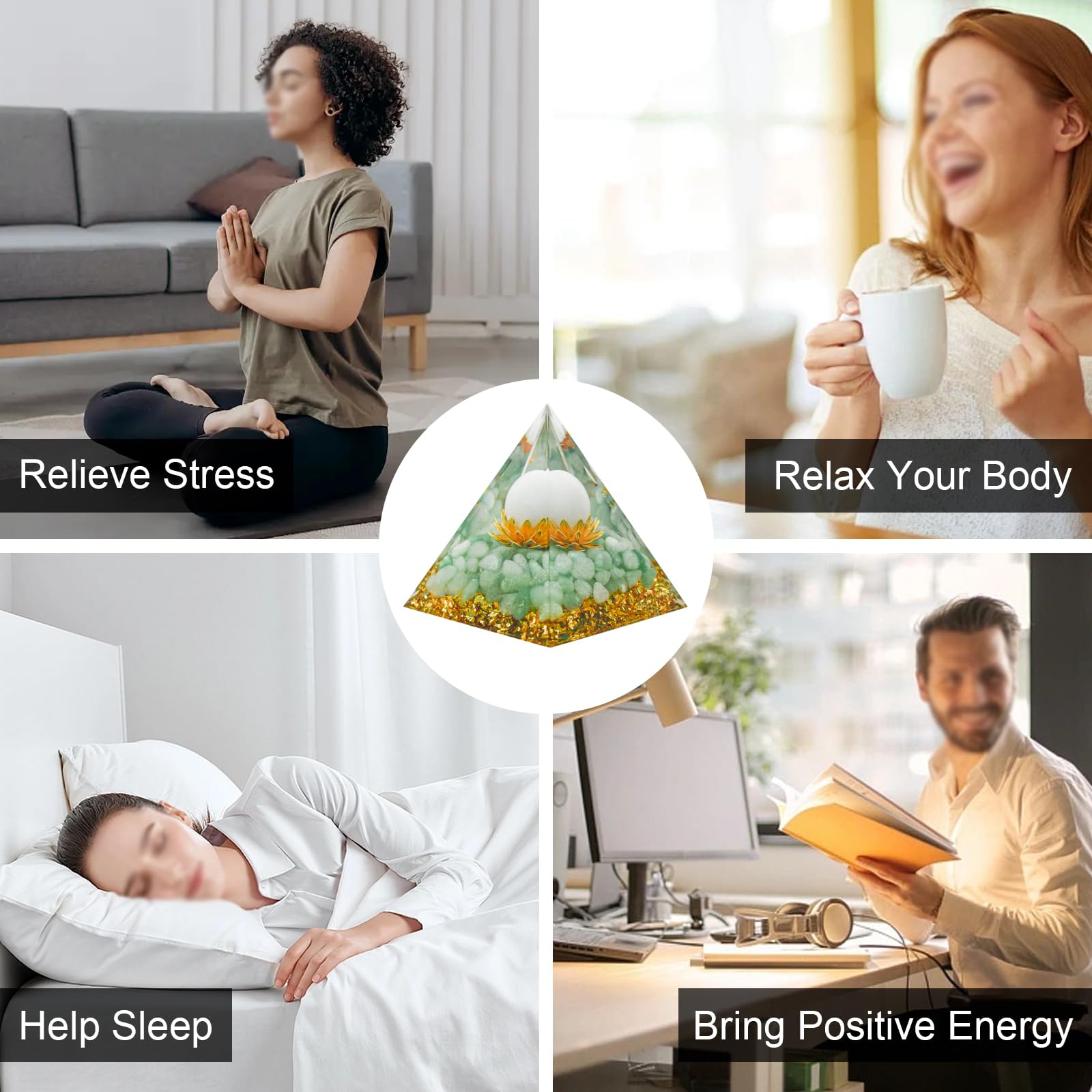 MrMrKura Orgone Pyramids Orgone Energy Pyramid Flower of Life Crystals Organite Obsidian MrMrKura