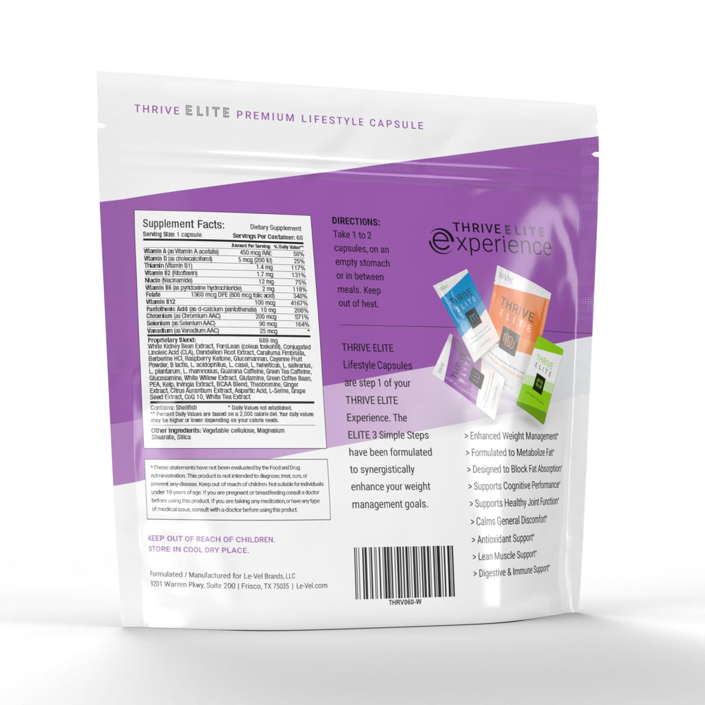 Le-Vel Thrive Elite Premium Lifestyle Capsule for Women | Womens Multivitamin Supplemen