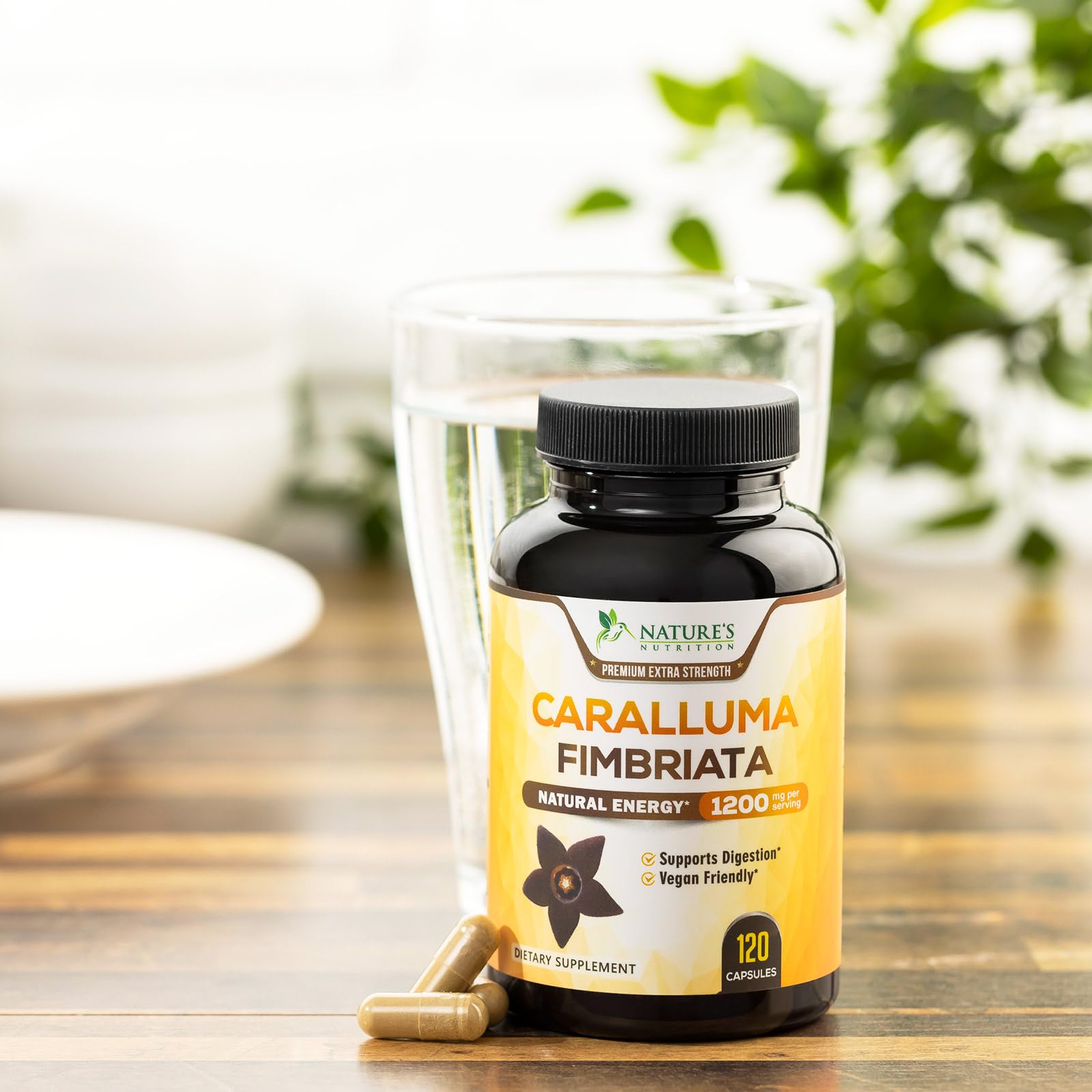 Pure Caralluma Fimbriata Extract Highly Concentrated 1200mg - Natural Endurance Support Nature's Nutrition