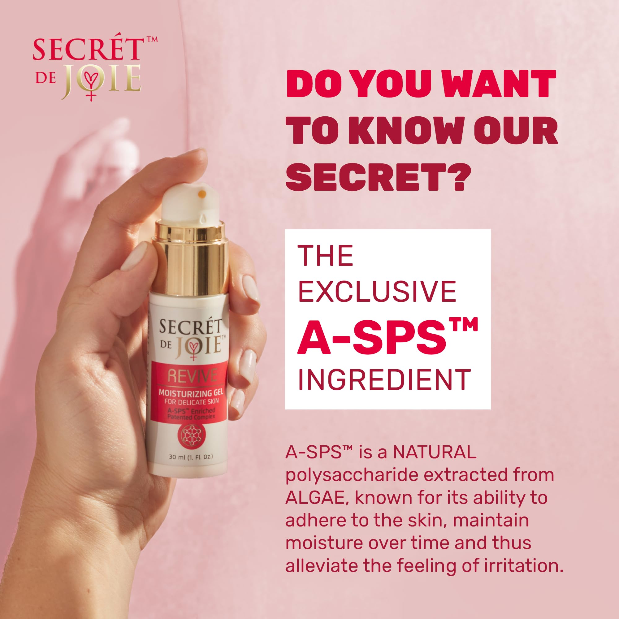 SECRET DE JOIE REVIVE Vaginal Moisturizer for Women - Long-Lasting Dryness & Discomfort Relief SECRET DE JOIE