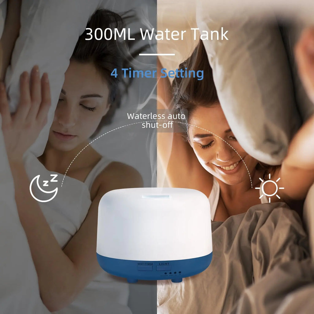 Marchred 300ML Essential Oil Diffuser with Remote Control, 7 LED Color Changing Light Marchred