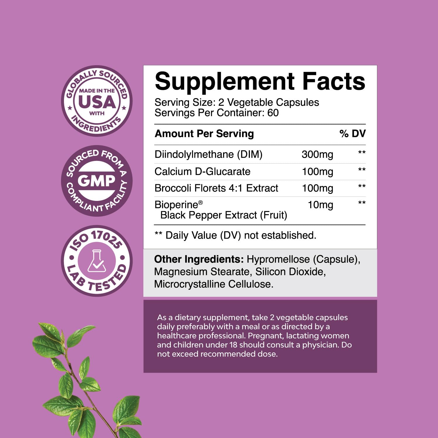 Potent DIM Supplement for Women - Hormone Balance for Women with DIM and Black Pepper Natures Craft