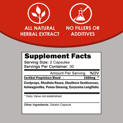 VH Nutrition CORTIBOL | Cortisol Manager* Supplement | Maximum Strength Adrenal