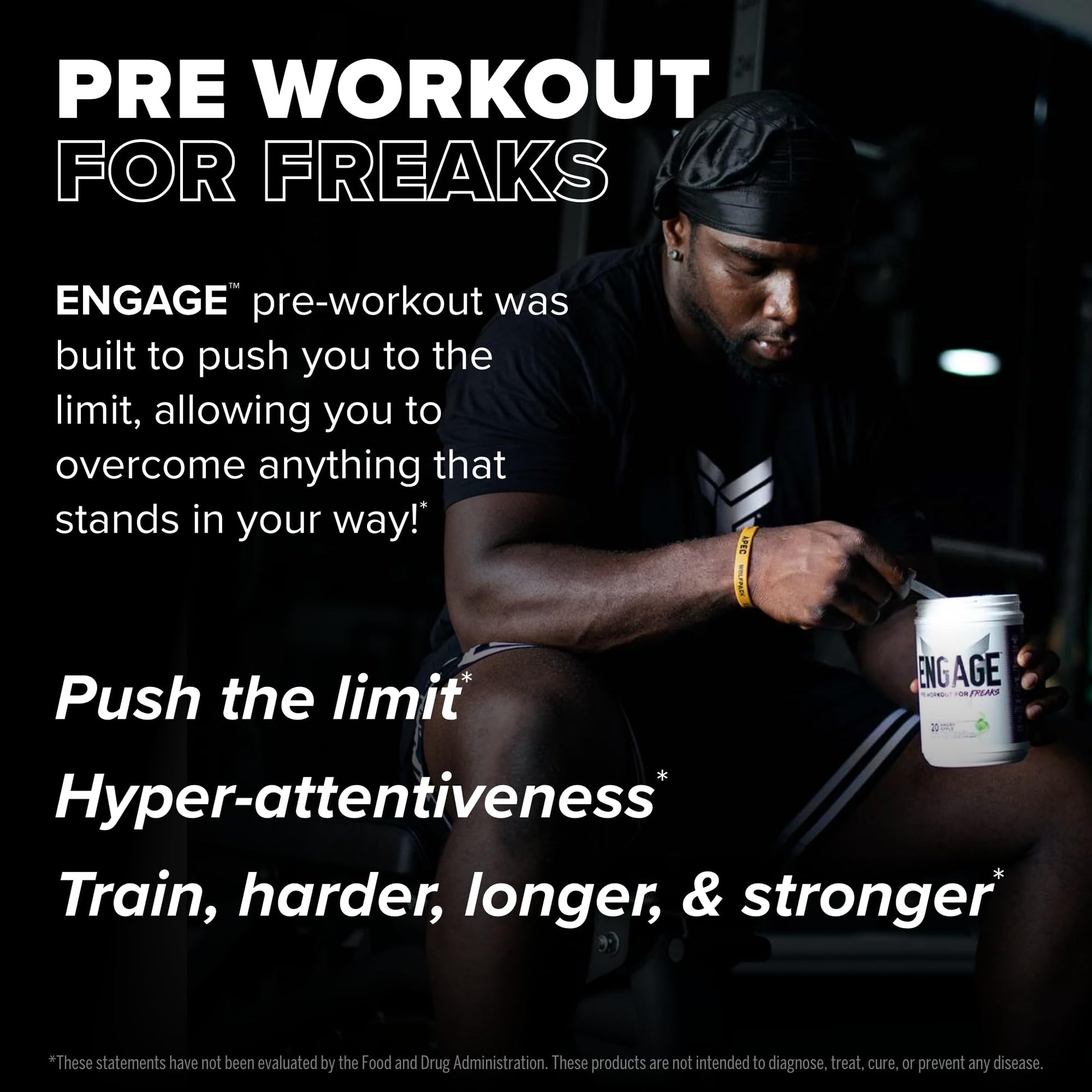 FINAFLEX Engage Pre Workout, Loaded Lemon - Train Harder, Longer & Stronger - Includes Creatine, Beta-Alanine, Alpha GPC, Citrulline & Caffeine - 20 Servings