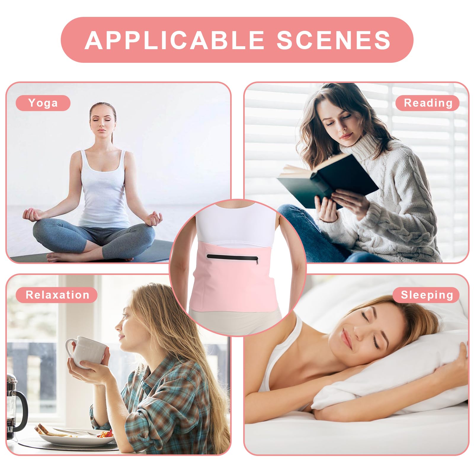 YEEYAA 2 Pcs Castor Oil Pack, Castor Oil Pack Wrap Plus Size for Waist and Neck YEEYAA