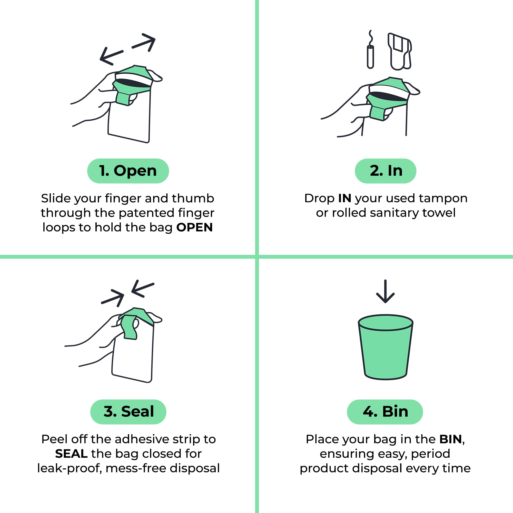 Fab Little Bag Starter Plus Pack - 45 Sanitary Disposal Bags Plus Recyclable Refill Pack Fab Little Bag