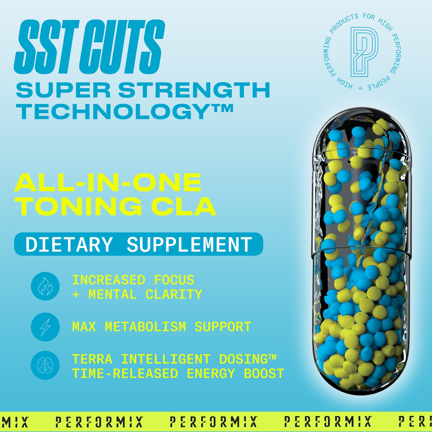 PERFORMIX - SST Cuts - Thermogenic with CLA - Energy, Focus & Mood