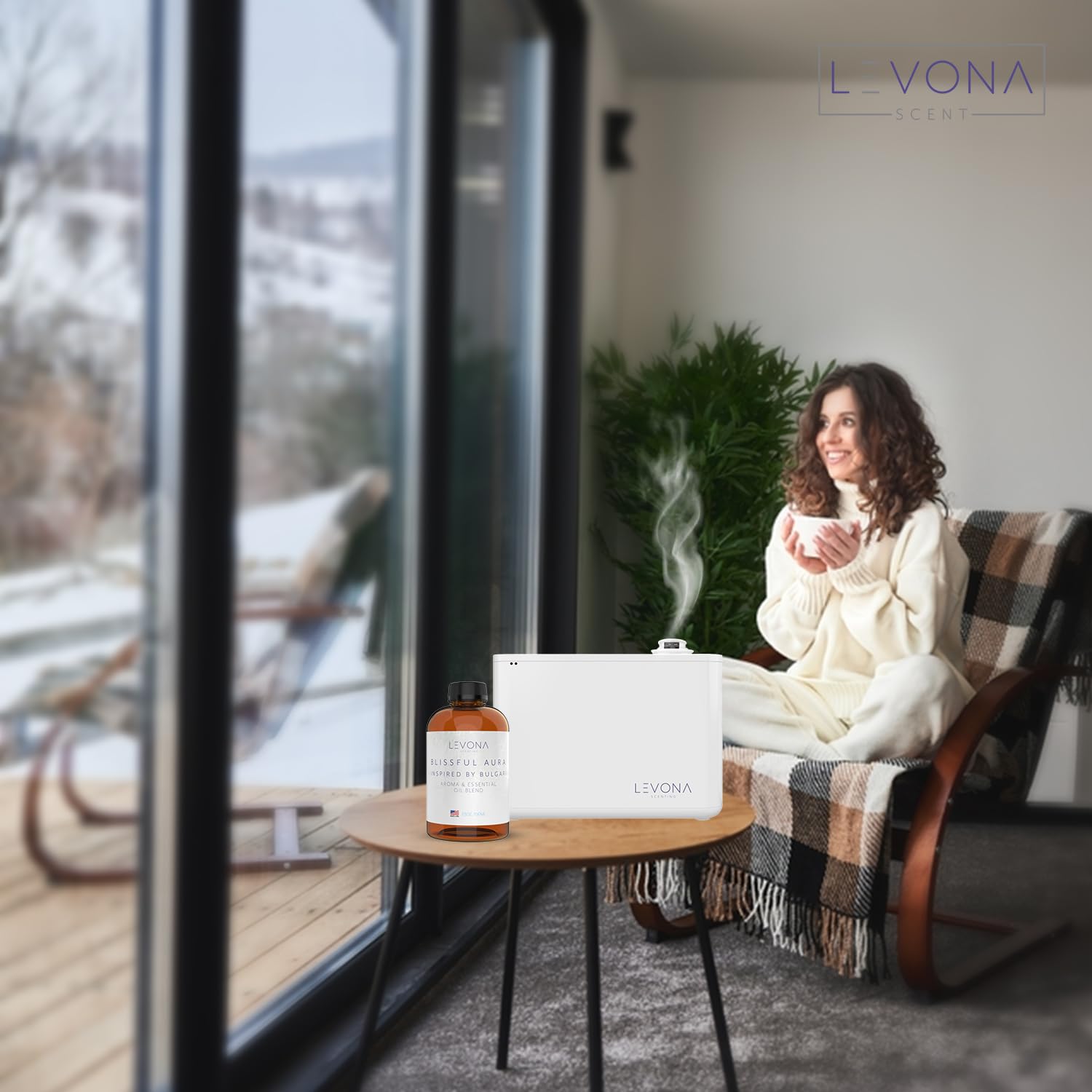 Levona Scent Essential Oils for Diffuser: Blissful Aura with Notes of Amber, Musk & Jasmine LEVONA SCENT
